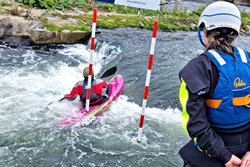 Training Walze Wildwasser Kajak