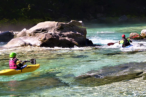 Wildwasser Kajak individuelle Kurse und Touren