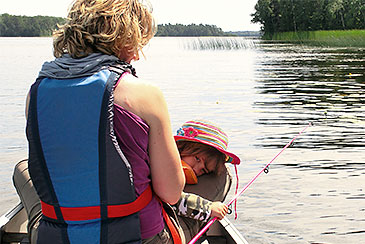 Lake Asnen Urlaub Familie mit Kind